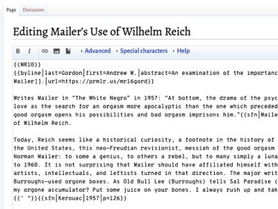 The wiki editor